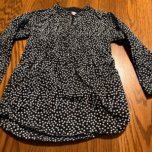 BOBOLI made in Spain kids dress black and white pattern‎ size 4 amazing piece